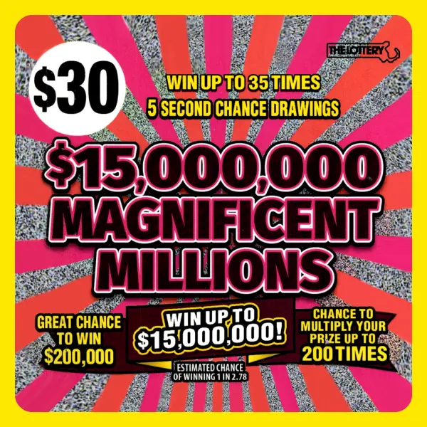 Teaser image of $15,000,000 Magnificent Millions with price $30