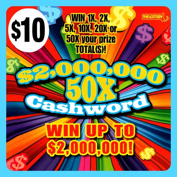 Teaser image of $2,000,000 50X CASHWORD with price $10