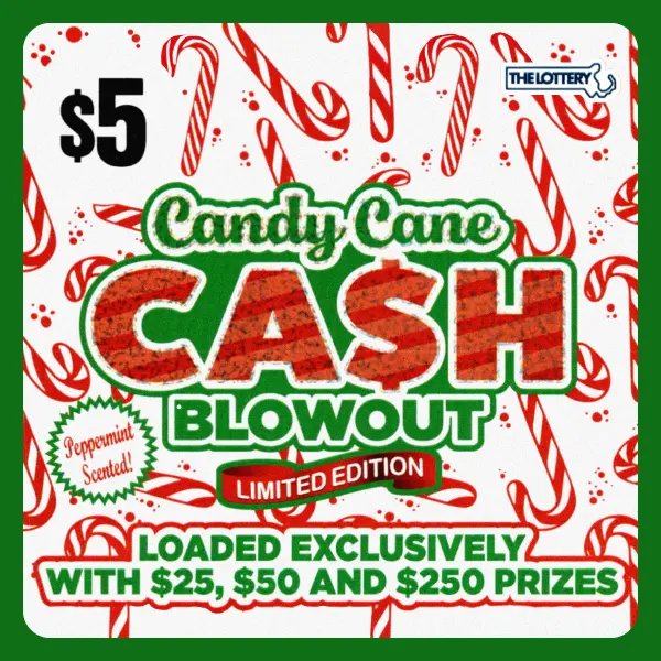 Teaser image of $5 - Candy Cane CASH BLOWOUT with price $5